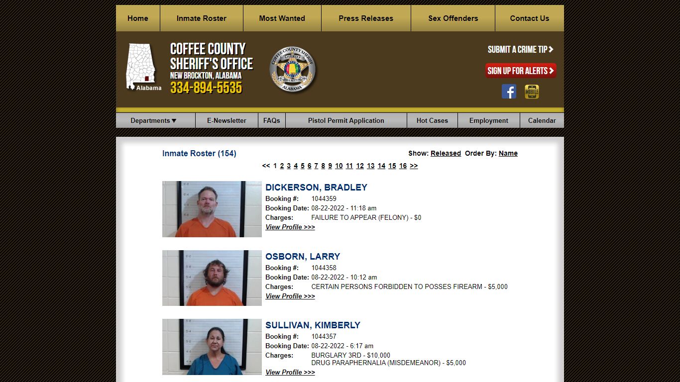 Inmate Roster - Current Inmates Booking Date Descending - Coffee County ...